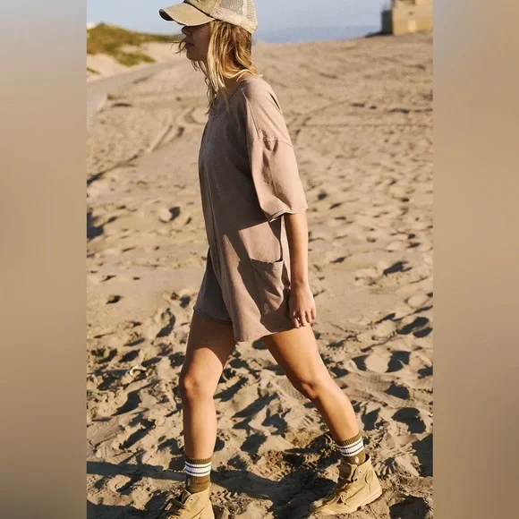 NWT Free People Hot Shot Tee Romper Size Small - Picture 2 of 5